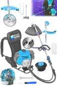 Sırt Tipi Benzinli Ot Çalı Çim Biçme Tırpanı 11000rpm 5.9 Hp Turkuaz - 1