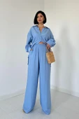 Mavi Alice Gömlek Ve Bol Kesim Pantolon Takım thumbnail 1