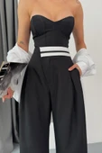 PANTOLON BEL ŞERİT DETAYLI - Siyah thumbnail 4