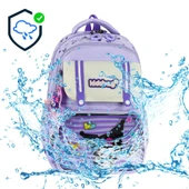 İlkokul Kız Çocuk Çantası 3'lü Set Kuromi Benzeri 40*30 Cm Beslenme Çantası Kalem Kutusu Ortopedik thumbnail 3