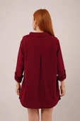 Salaş Kesim Cepli Bordo Gömlek thumbnail 4