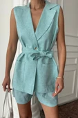 KETEN YELEK - ŞORT TAKIM - Mint - 2