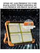 V-017 Güneş Enerjili LED Taşınabilir Projektör, Çok Amaçlı Kamp Lambası 100 Watt thumbnail 5