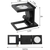 TH9005A Katlanabilir Metal Işıklı Büyüteç thumbnail 2