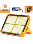 V-017 Güneş Enerjili LED Taşınabilir Projektör, Çok Amaçlı Kamp Lambası 100 Watt thumbnail 1