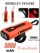 Z-828 Şarjlı Bisiklet Işığı, Su Geçirmez Bisiklet Lambası, Güçlü Işık Çakarlı MOD 5000 Mah Powerbank thumbnail 1