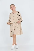 Toontoy Kız Çocuk Puantiye Detaylı Elbise - 7
