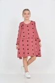 Toontoy Kız Çocuk Puantiye Detaylı Elbise - 1
