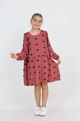 Toontoy Kız Çocuk Puantiye Detaylı Elbise - 3