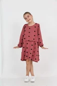 Toontoy Kız Çocuk Puantiye Detaylı Elbise - 2