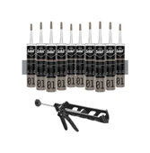 Selsil Genel Amaçlı Gri Silikon 280 Gr. 10 Adet + Kendo Silikon Tabancası thumbnail 1