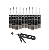 Selsil Genel Amaçlı Beyaz Silikon 280 Gr. 10 Adet +  Kendo Silikon Tabancası - 1