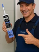 Selsil Nötr Cephe Silikonu Siyah 300 Ml. 5 Adet +  Gfb Alüminyum Silikon Tabancası - 2