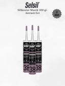 Selsil Silikonize Antrasit Gri Mastik 500 Gr - 3 Adet thumbnail 1