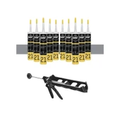 Selsil Silikonize Gri Mastik 500 Gr. 10 Adet +  Kendo Silikon Tabancası thumbnail 1