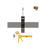 Selsil Genel Amaçlı Alüminyum Gri Silikon 280 Gr. 25 Adet +  Gfb Alüminyum Silikon Tabancası thumbnail 1