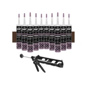 Selsil Silikonize Koyukahverengi Mastik 500 Gr.  10 Adet +  Kendo Silikon Tabancası thumbnail 1