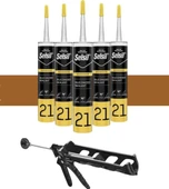 Selsil Silikonize Altınmeşe Mastik 500 Gr. 5 Adet +  Kendo Silikon Tabancası thumbnail 1