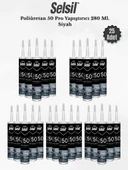 Selsil Poliüretan Siyah Mastik 280 Ml - 25 Adet thumbnail 1