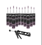 Selsil Silikonize Beyaz Mastik 500 Gr. 10 Adet +  Kendo Silikon Tabancası thumbnail 1