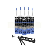 Selsil Nötr Dış Cephe Silikonu Şeffaf 300 Ml. 5 Adet +  Kendo Silikon Tabancası thumbnail 1