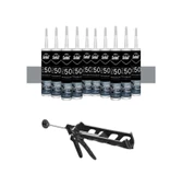 Selsil Poliüretan Gri Mastik 280 Ml. 10 Adet +  Kendo Silikon Tabancası - 2