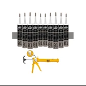 Selsil Genel Amaçlı Alüminyum Gri Silikon 280 Gr. 10 Adet +  Gfb Alüminyum Silikon Tabancası thumbnail 2