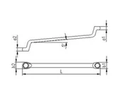 İzeltaş 0430032528 Yıldız İki Ağız Anahtar 25x28 mm - 1