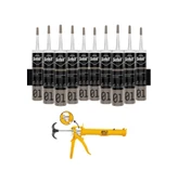 Selsil Genel Amaçlı Siyah Silikon 280 Gr. 10 Adet +  Gfb Alüminyum Silikon Tabancası thumbnail 1