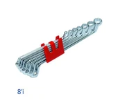 İzeltaş 0430002108 Yıldız İki Ağız Anahtar Takımı 6-22 mm - 8 Parça - 1