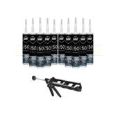 Selsil Poliüretan Beyaz Mastik 280 Ml. 10 Adet +  Kendo Silikon Tabancası thumbnail 1