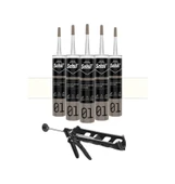 Selsil Genel Amaçlı Beyaz Silikon 280 Gr. 5 Adet +  Kendo Silikon Tabancası - 1
