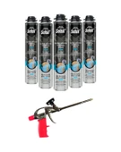 Selsil PU Thermal Foam Isı Ve Ses Yalıtım Köpüğü 850 Ml. 5 Adet + Demir Köpük Tabancası - 5