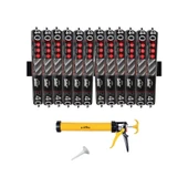 Selsil Poliüretan Siyah Sosis Mastik 600 Ml. 10 Adet +  Gfb Alüminyum Sosis Tabancası 600 Ml. thumbnail 1