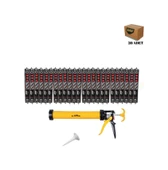 Selsil Poliüretan Beyaz Sosis Mastik 600 Ml. 20 Adet +  Gfb Alüminyum Sosis Tabancası 600 Ml. thumbnail 1