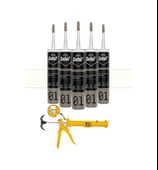 Selsil Genel Amaçlı Beyaz Silikon 280 Gr. 5 Adet + Gfb Alüminyum Silikon Tabancası thumbnail 1