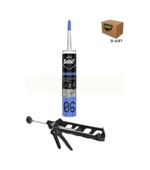 Selsil Nötr Dış Cephe Silikonu Şeffaf 300 Ml. 25 Adet +  Kendo Silikon Tabancası thumbnail 1