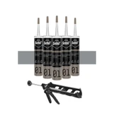 Selsil Genel Amaçlı Gri Silikon 280 Gr. 5 Adet +  Kendo Silikon Tabancası - 1