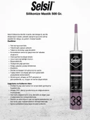 Selsil Silikonize Gri Mastik 500 Gr - 3 Adet thumbnail 2
