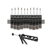 Selsil Genel Amaçlı Alüminyum Gri Silikon 280 Gr. 10 Adet +  Kendo Silikon Tabancası - 1