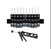 Selsil Poliüretan Siyah Mastik 280 Ml. 10 Adet +  Kendo Silikon Tabancası - 1