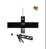 Selsil Poliüretan Siyah Mastik 280 Ml. 25 Adet +  Kendo Silikon Tabancası thumbnail 1