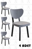 AVENZA LİVİNG ELMA SANDALYE GRİ 4 LÜ MUTFAK SANDALYESİ, YEMEK, BAHÇE, KAFE, MODERN - 1