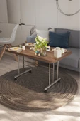Avenza Living Tekerlekli Masa Orta Sehpa 70x110 Cm CVZ Metal Ayak - 1