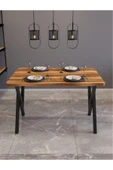 AVENZA LİVİNG KÜTÜK YEMEK MASASI CEVİZ 80x120  METAL AYAK - 2