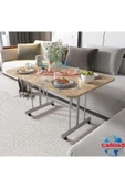 AVENZA LİVİNG Tekerlekli Masa Orta Sehpa 70 x110 sonomo Metal Ayak - 2