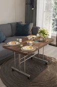 AVENZA LİVİNG tekerlekli masa orta sehpa 60x100 CVZ metal ayak - 2