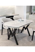 AVENZA LİVİNG GOFRET MASA BEYAZ 70X120 METAL AYAK - 1