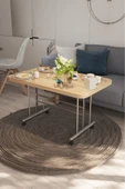 AVENZA LİVİNG TEKERLEKLİ MASA ORTA SEHPA 70X110 SONOMO METAL AYAKLI - 1