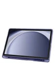 mastersonic Galaxy Tab A9 Kılıf Uyumlu MTSC Tri Folding Kalem Bölmeli Standlı Kılıf-Lacivert thumbnail 5